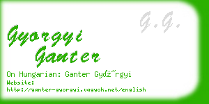 gyorgyi ganter business card